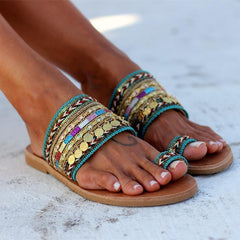 Women Plus Size Shoes Comfortable Rome Beach Flat Sandals