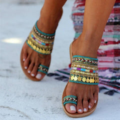 Women Plus Size Shoes Comfortable Rome Beach Flat Sandals