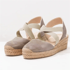 Fashion Straw   Wedges Casual Shoes