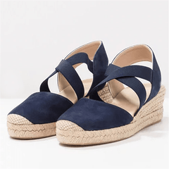Fashion Straw   Wedges Casual Shoes
