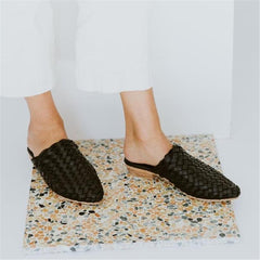 Fashion Vintage   Woven Flat Slippers
