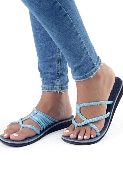 Casual Bohemian   Woven Beach Slippers