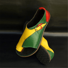 Fashion Retro   Hollow Versatile Color Sandals