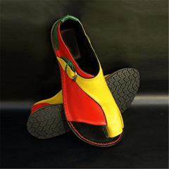 Fashion Retro   Hollow Versatile Color Sandals