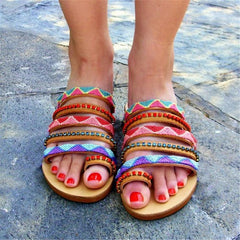 Fashion Vintage Bohemian Ethnic Flat Slippers