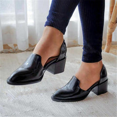 Fashion Rough   With Retro Versatile High Heels