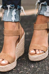 Fashion Twine   Woven Wedge Sandals