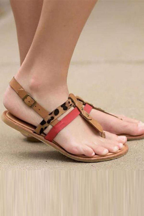Fashion Retro   Belt Buckle Flat Sandals
