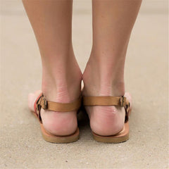 Fashion Retro   Belt Buckle Flat Sandals