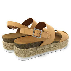 Large Size Platform Grass Sandals