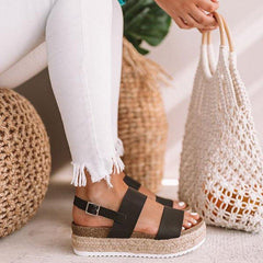 Large Size Platform Grass Sandals