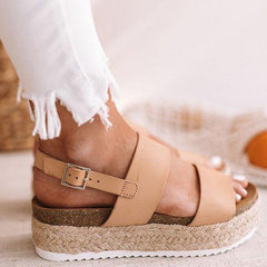 Large Size Platform Grass Sandals