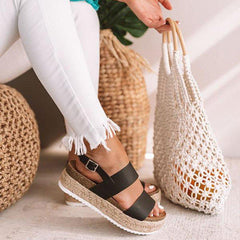 Large Size Platform Grass Sandals