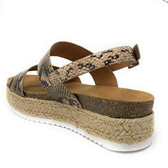 Large Size Platform Grass Sandals