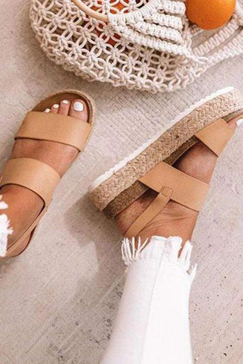 Large Size Platform Grass Sandals