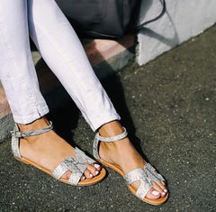 2019 Summer Fashion Women Low Heel Leopard Snake Print Sandals