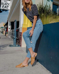 Fashion Retro   Hollow Flat Slippers