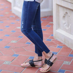 Fashion Vintage Woven Flat Sandals