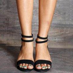 Fashion Vintage   Belt Buckle Wedge Sandals