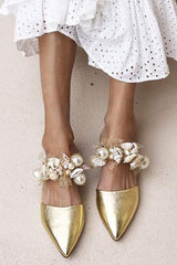 Leisure Holiday Breeze Featuring Point-Headed Flat-Bottomed Sandals