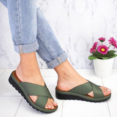 Fashion Versatile Platform Wedge   Slippers