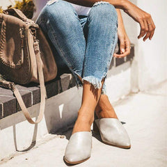 2019 Casual Fashion Artificial Leather Mules