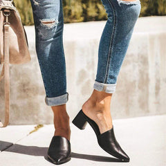 2019 Casual Fashion Artificial Leather Mules