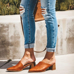 2019 Casual Fashion Artificial Leather Mules