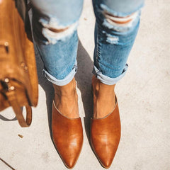2019 Casual Fashion Artificial Leather Mules