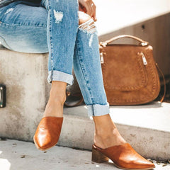 2019 Casual Fashion Artificial Leather Mules