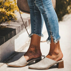 2019 Casual Fashion Artificial Leather Mules