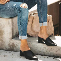 2019 Casual Fashion Artificial Leather Mules