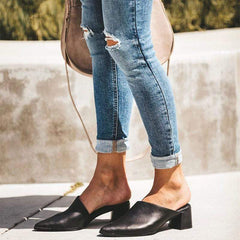 2019 Casual Fashion Artificial Leather Mules