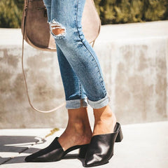 2019 Casual Fashion Artificial Leather Mules