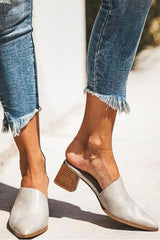2019 Casual Fashion Artificial Leather Mules