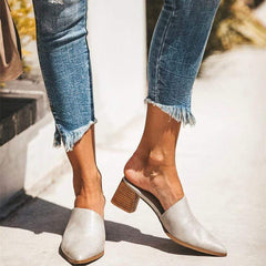 2019 Casual Fashion Artificial Leather Mules