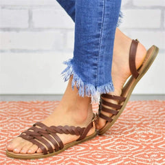 Fashion Vintage Woven Flat   Sandals