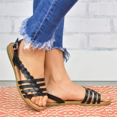 Fashion Vintage Woven Flat   Sandals