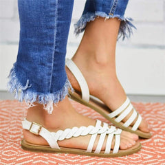 Fashion Vintage Woven Flat   Sandals