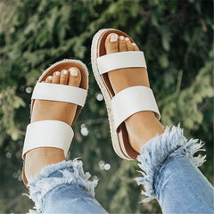 Fashion Simple Woven Thick-Soled   Slippers