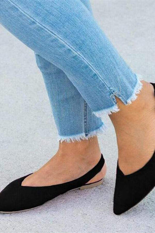 Fashion Simple Pointed Flat   Shoes