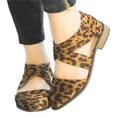 Fashion Retro Leopard-Tip Point   Flat Shoes