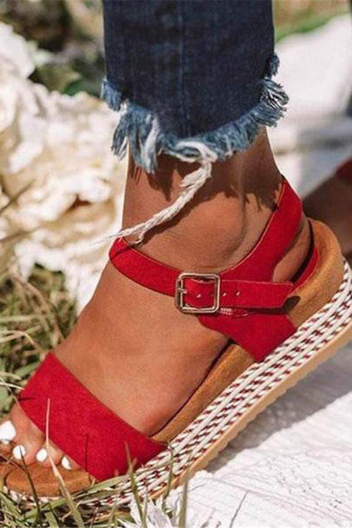 Mode Casual Mocka Platform Sandaler 