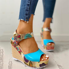 Fashion Casual Floral Wedge   Sandals