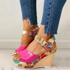 Fashion Casual Floral Wedge   Sandals