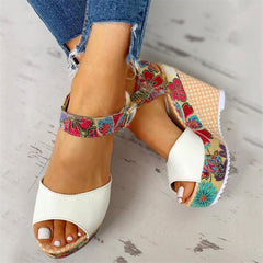 Fashion Casual Floral Wedge   Sandals