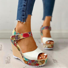 Fashion Casual Floral Wedge   Sandals
