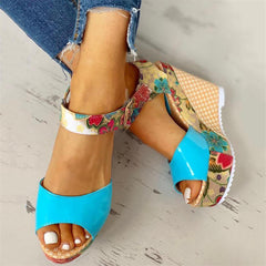Fashion Casual Floral Wedge   Sandals