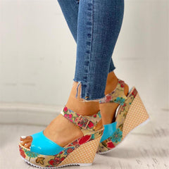 Fashion Casual Floral Wedge   Sandals