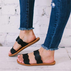 Fashion Versatile Simple Flat   Slippers